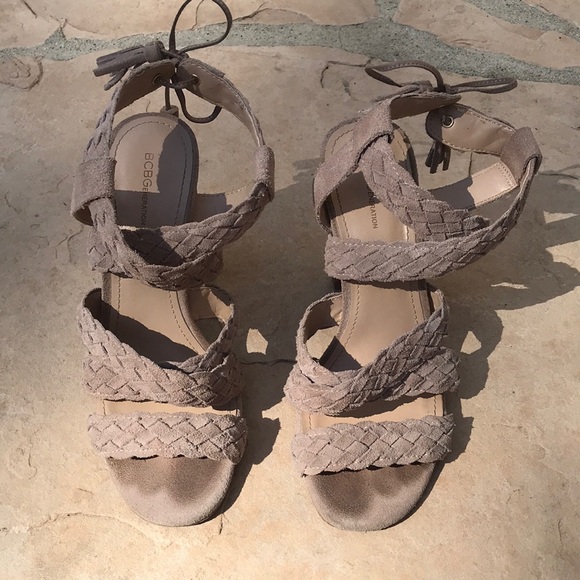 BCBG Tan Leather Heels - Picture 1 of 13